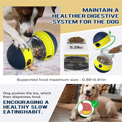Dog Puzzle Ball for Small/Medium Dogs L Size Adjustable Treat Dispensing Toys Food Dispenser Balls Cognitive Enrichment Toy Puppy Slow Feeding Interactive Mind Stimulating Game Indoor Gift